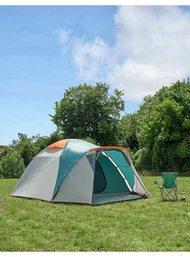 Teal grey person dome tent - 6,