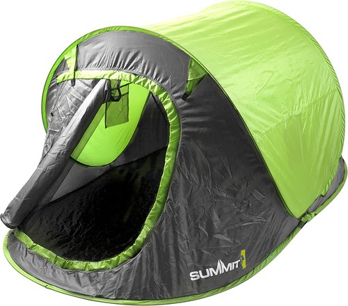 Man pop tent camping - pop, up