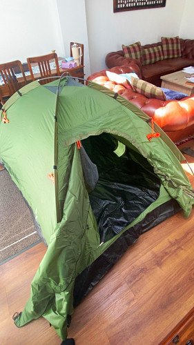 Green person dome camping - person,