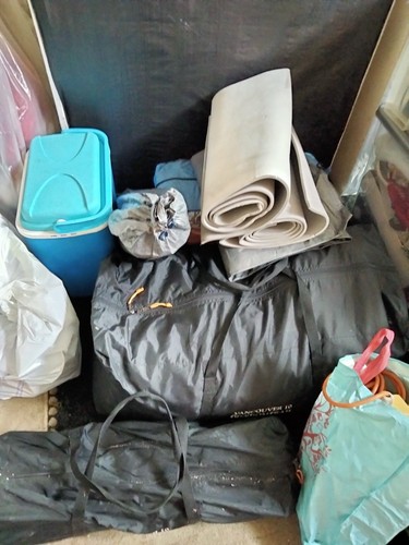 Man and tents - tents, with