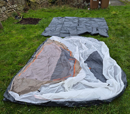 Man camping tent with - tent,